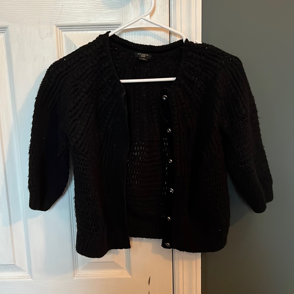 Ann Taylor black cardigan sweater